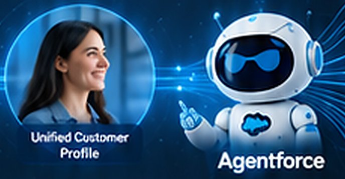 Unified customer profile powering Agentforce AI agents