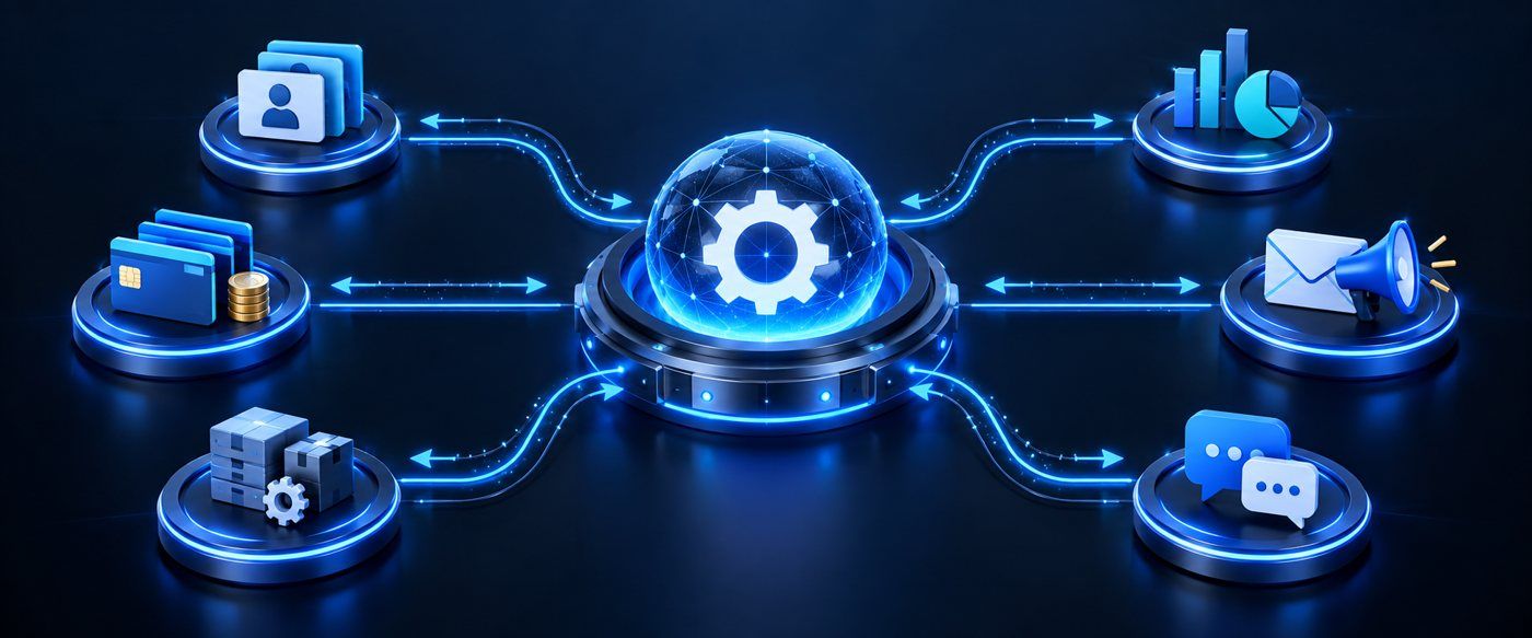API gateway connecting business systems