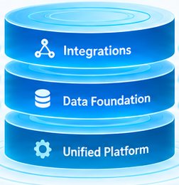 Integrations, data foundation and unified platform layers